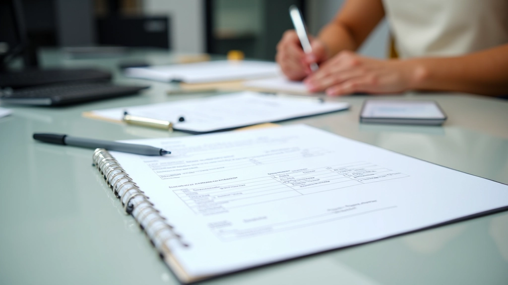 Compliance checklist document with safety workwear requirements and bulk ordering notes