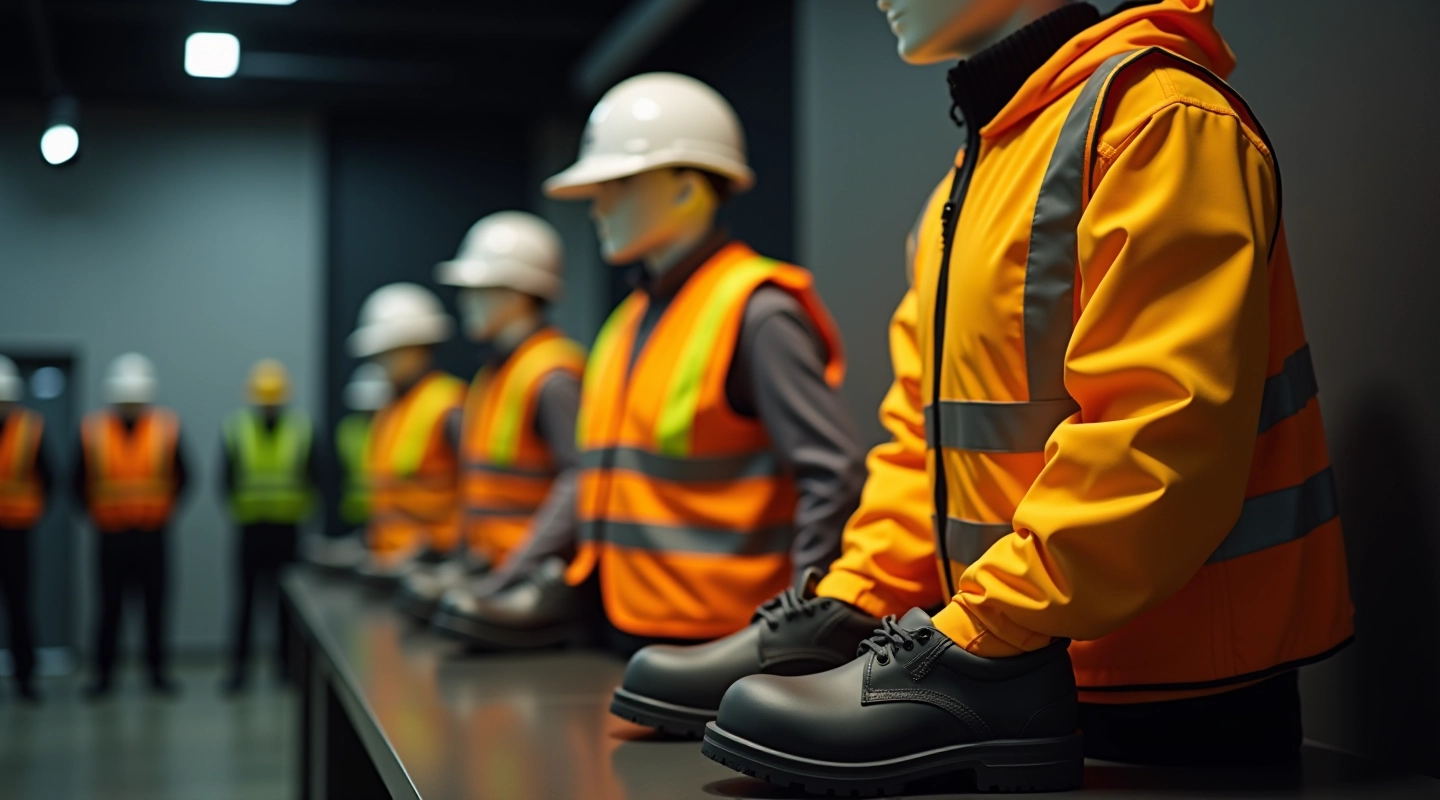 Premium industrial safety boots and high-visibility workwear collection